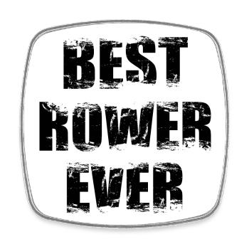 Rower - Square fridge magnet - white - Front