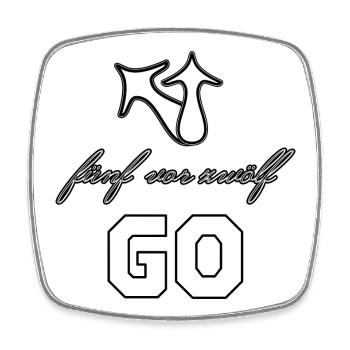 GO five to twelve Fitness Health Winner - Square fridge magnet - white - Front