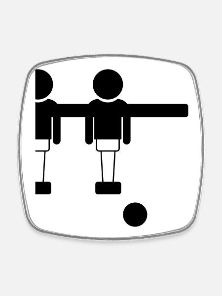 Retro Table Football Foosball Design - Goal Getter - Square fridge magnet - white