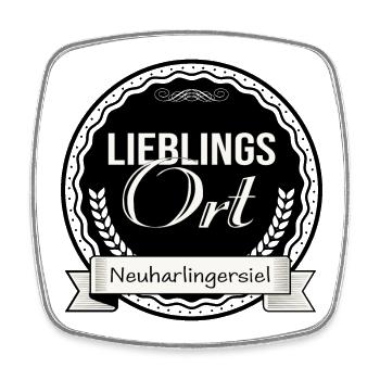 Lieblingsort Neuharlingersiel - Viereckiger Kühlschrankmagnet - Weiß - Vorne