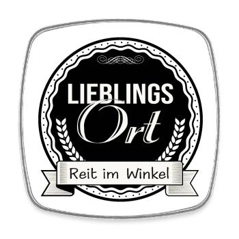 Lieblingsort Reit im Winkl - Viereckiger Kühlschrankmagnet - Weiß - Vorne