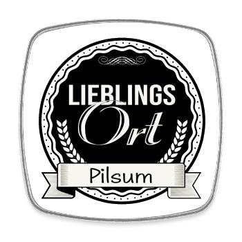 Lieblingsort Pilsum - Viereckiger Kühlschrankmagnet - Weiß - Vorne