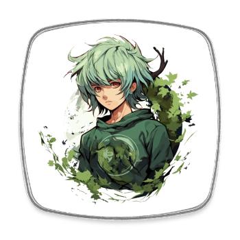 Manga Design - Magnet carré - blanc - Devant