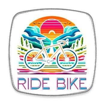 Ride Bike - pour les fans de cyclisme. - Magnet carré - blanc - Devant