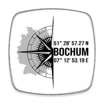 Koordinaten Bochum - Viereckiger Kühlschrankmagnet - Weiß - Vorne