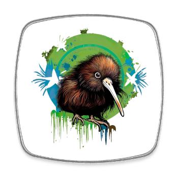Kiwi - Square fridge magnet - white - Front