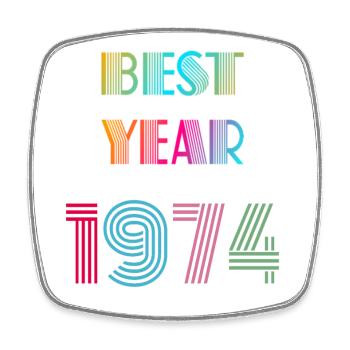 BEST YEAR - Square fridge magnet - white - Front