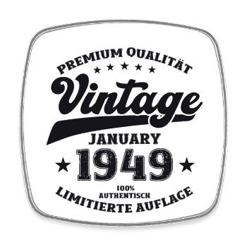 75e anniversaire légende Vintage 1949 Vintage - Magnet carré - blanc - Devant