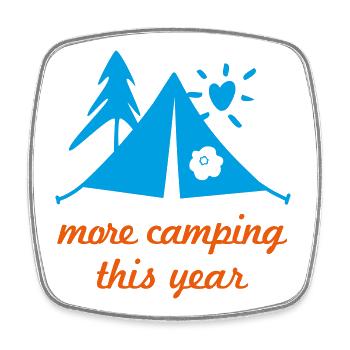 Camping Tent, New Year's New Year's Resolutions, Cool Sayings - Square fridge magnet - white - Front