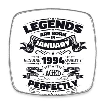 30e anniversaire Original Janvier Vintage 1994 - Magnet carré - blanc - Devant