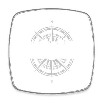 Koordinaten Skyline Augsburg - Viereckiger Kühlschrankmagnet - Weiß - Vorne