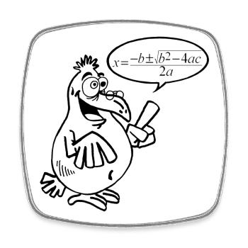 Schwarzer Schlauer Vogel - Viereckiger Kühlschrankmagnet - Weiß - Vorne
