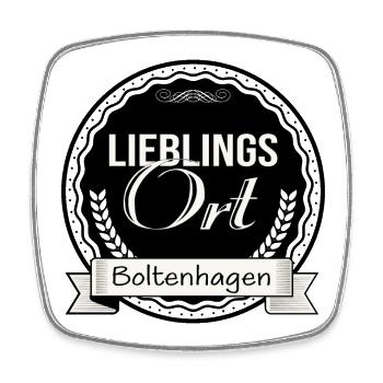 Lieblingsort Boltenhagen - Viereckiger Kühlschrankmagnet - Weiß - Vorne