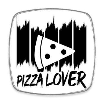 Pizza Lovers - Square fridge magnet - white - Front