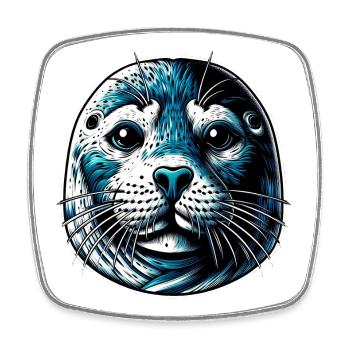 Seal - Square fridge magnet - white - Front