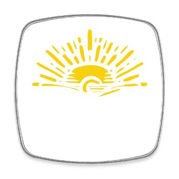 do kummt die Sunn - Dialekt Österreich Bayern - Viereckiger Kühlschrankmagnet - Weiß - Vorne