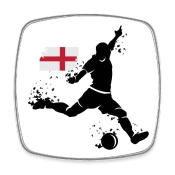 Football England Fan Player Blast icône - Magnet carré - blanc - Devant