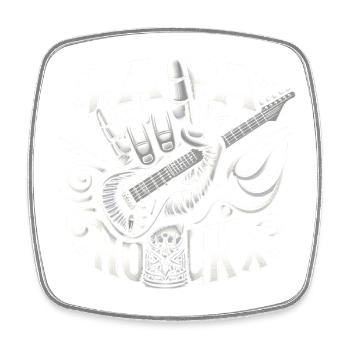 papa rockx fête des pères papa cadeau papa papa - Magnet carré - blanc - Devant