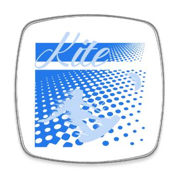 Kitsurfen - Viereckiger Kühlschrankmagnet - Weiß - Vorne