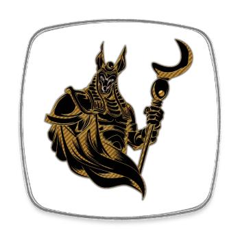 Antike Anubis von Ägypten - Viereckiger Kühlschrankmagnet - Weiß - Vorne