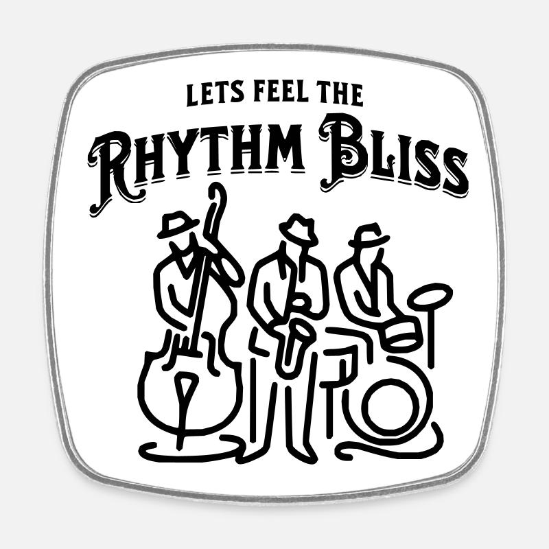 Rythmn Bliss - Square fridge magnet - white