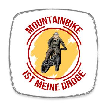Mountainbike ist meine Droge - Viereckiger Kühlschrankmagnet - Weiß - Vorne