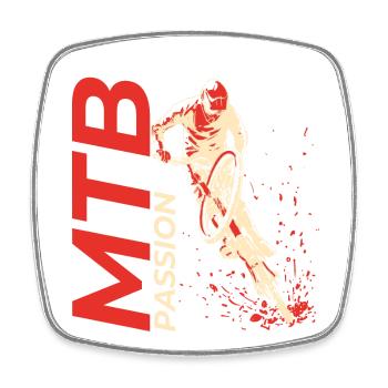 Mountainbike Passion - Viereckiger Kühlschrankmagnet - Weiß - Vorne