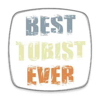 Best Tuba Player - Square fridge magnet - white - Front