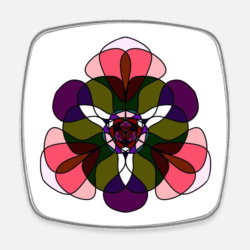 Ornament - Square fridge magnet - white