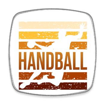 Handball - Viereckiger Kühlschrankmagnet - Weiß - Vorne