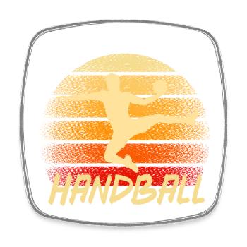 Handball - Viereckiger Kühlschrankmagnet - Weiß - Vorne