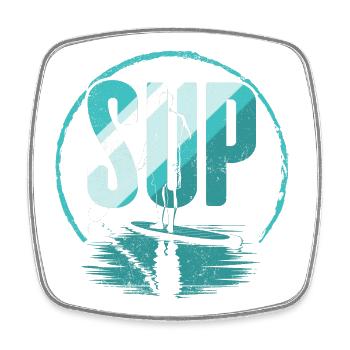 SUP - Square fridge magnet - white - Front