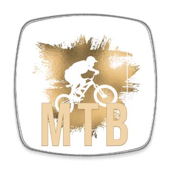 MTB - Viereckiger Kühlschrankmagnet - Weiß - Vorne