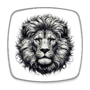 Lion - Square fridge magnet - white - Front