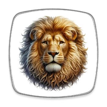 Lion - Square fridge magnet - white - Front