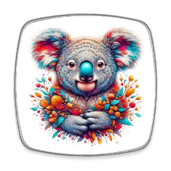 Koala - Viereckiger Kühlschrankmagnet - Weiß - Vorne