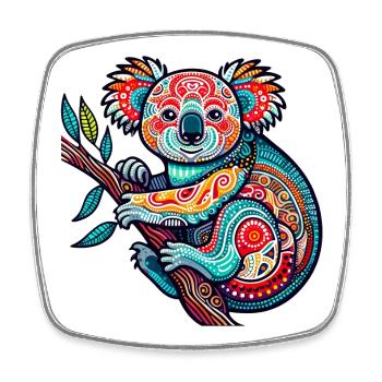 Koala - Square fridge magnet - white - Front