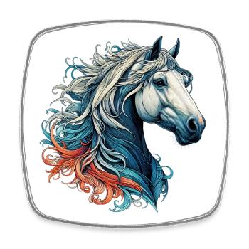 Horse - Square fridge magnet - white - Front