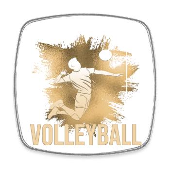 Volleyball - Viereckiger Kühlschrankmagnet - Weiß - Vorne