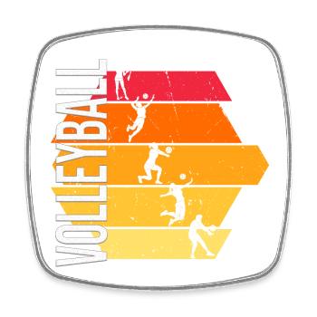 Volleyball - Viereckiger Kühlschrankmagnet - Weiß - Vorne