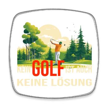 Auch keine Lösung - Viereckiger Kühlschrankmagnet - Weiß - Vorne