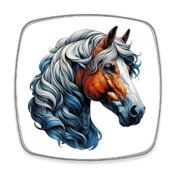 Horse - Square fridge magnet - white - Front