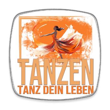 Tanz dein Leben - Viereckiger Kühlschrankmagnet - Weiß - Vorne