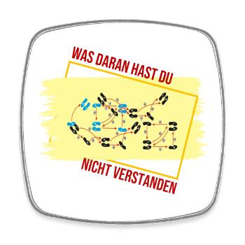 Was daran hast du nicht verstanden? - Viereckiger Kühlschrankmagnet - Weiß - Vorne