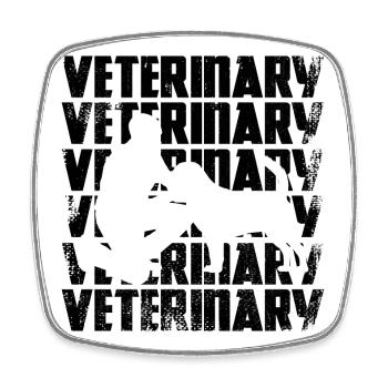 Veterinarian - Square fridge magnet - white - Front