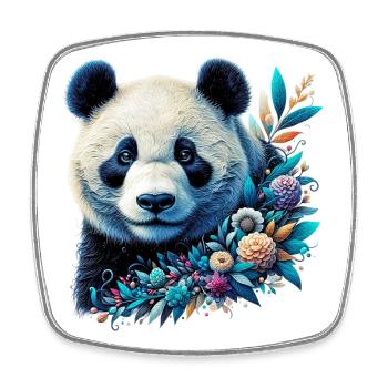Panda - Magnet carré - blanc - Devant