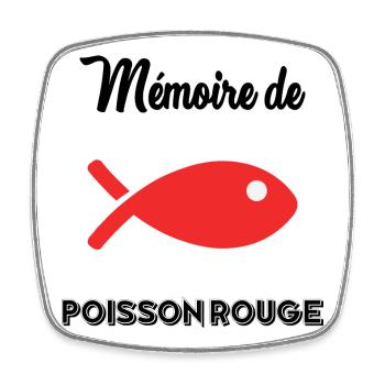 POISSON. POISSON D'AVRIL. HUMOUR. MER. OCÉAN - Magnet carré - blanc - Devant