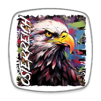 Austria Design with Eagle for Austrians - Square fridge magnet - white - Front
