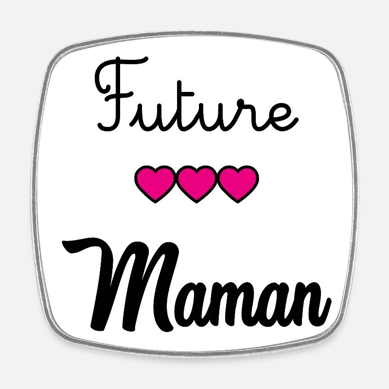 FUTURE MAMAN - Magnet carré - blanc