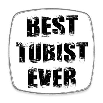 Meilleur joueur de tuba - Magnet carré - blanc - Devant